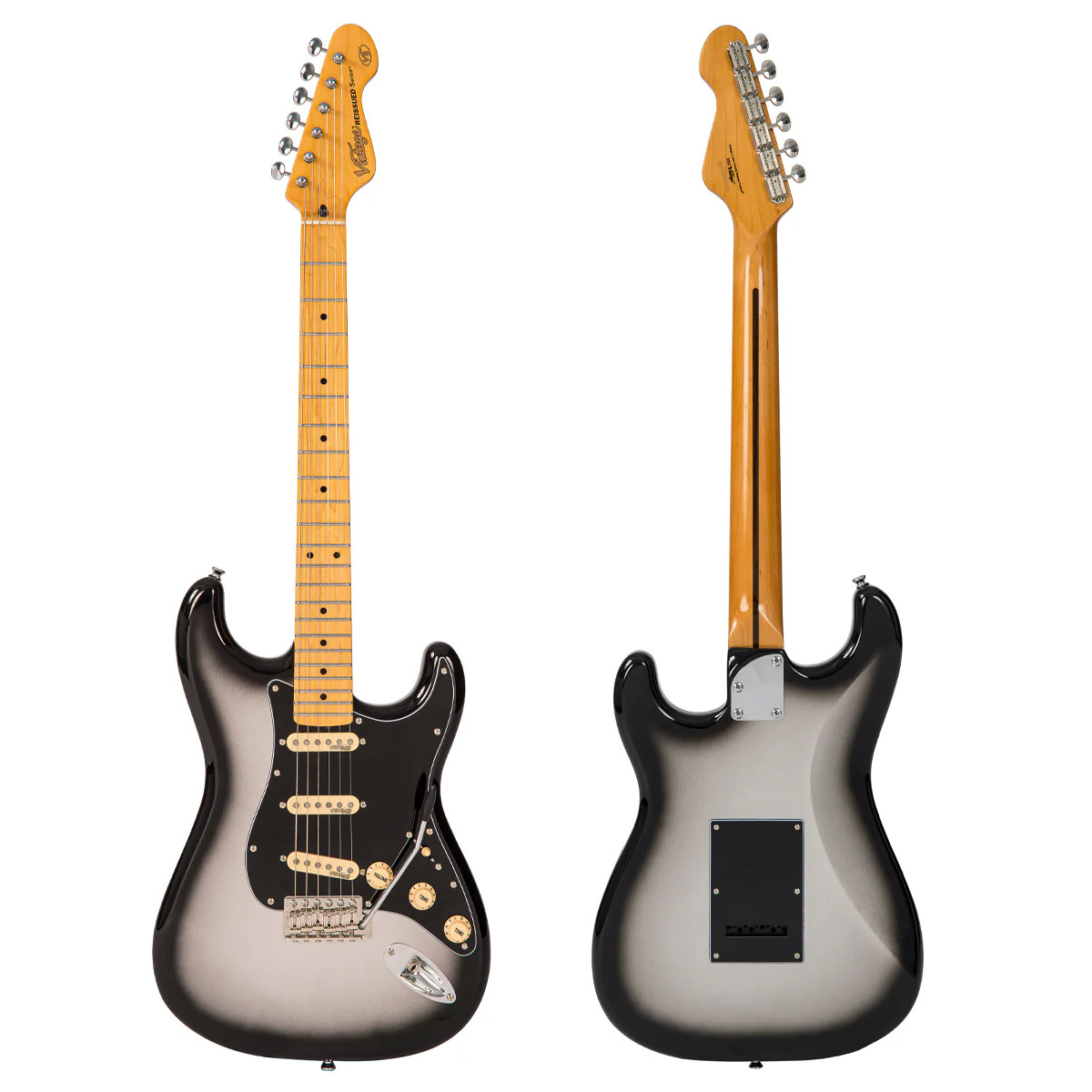 Vintage V6 ReIssued Electric Guitar - Silverburst (V6SVR) | Musician Madness