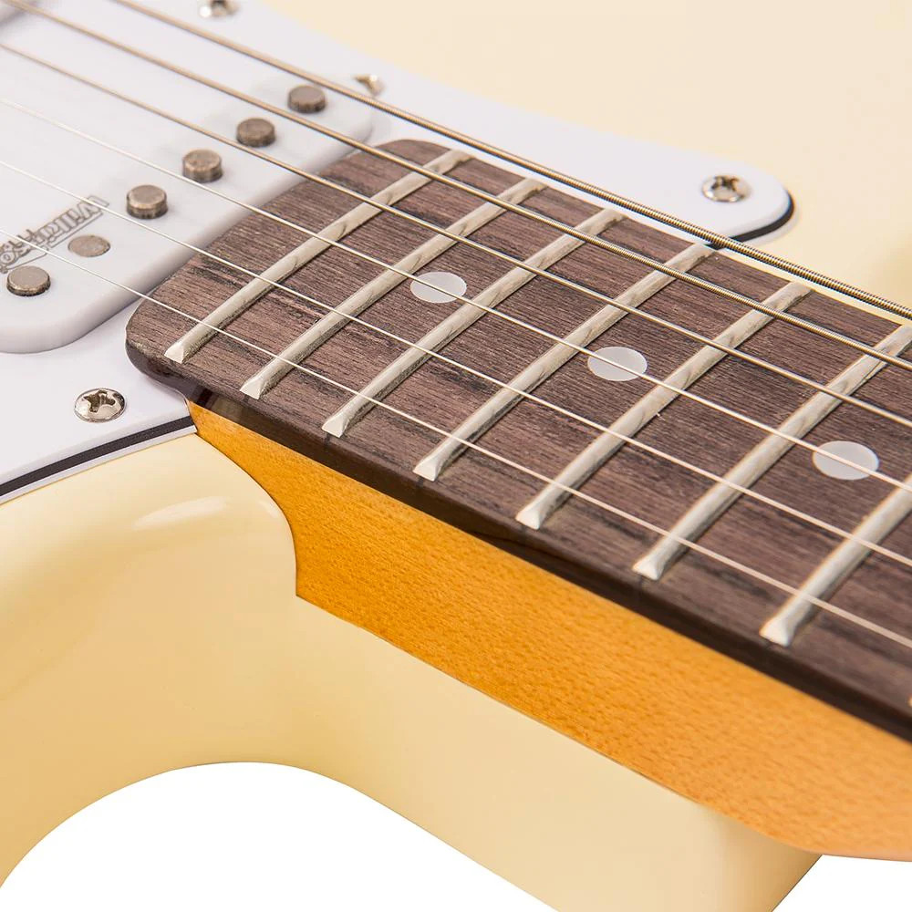 Vintage V6 ReIssued Electric Guitar - Vintage White (V6VW) | Musician Madness