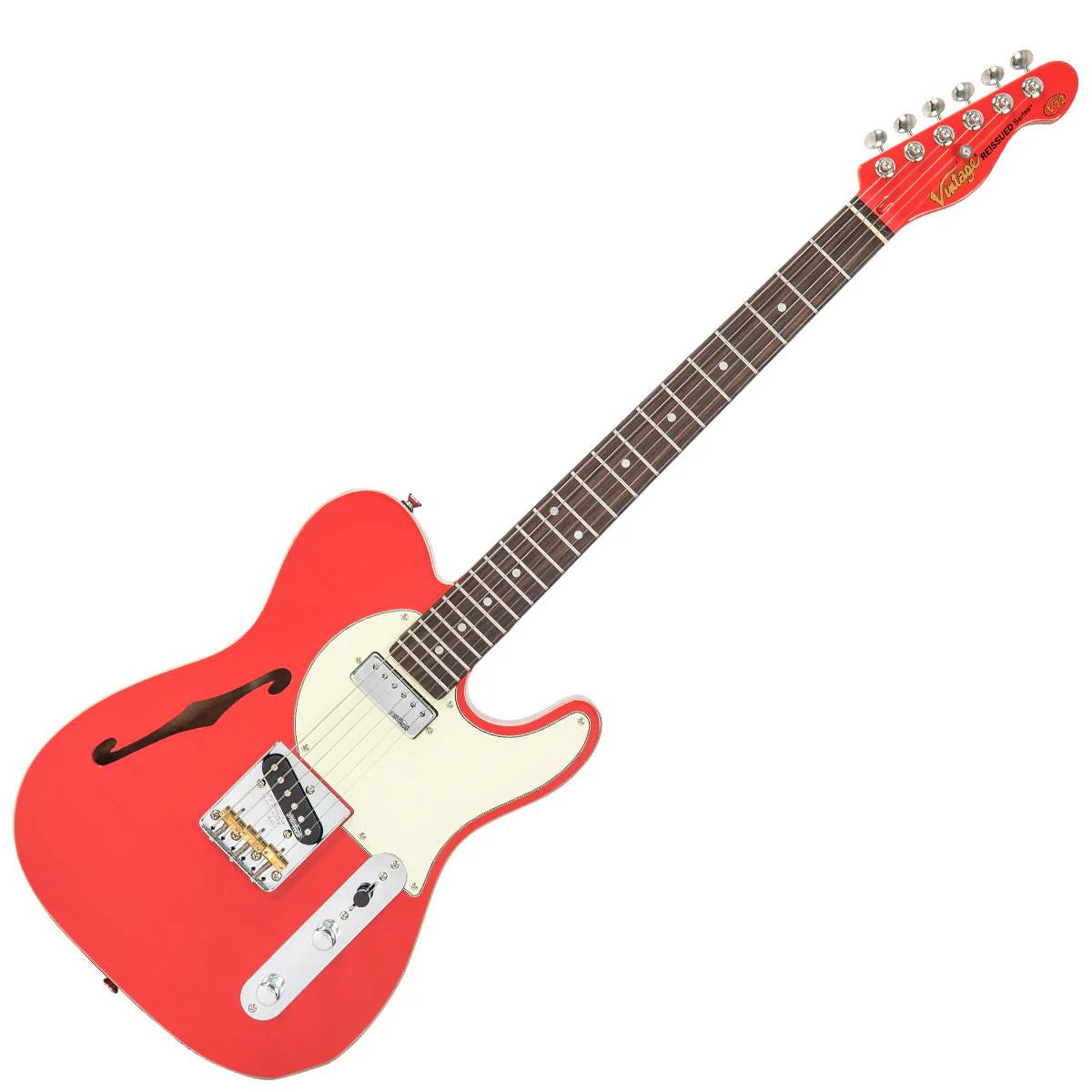 Vintage V72 ReIssued Electric Guitar - Firenza Red (V72FR) | Musician Madness