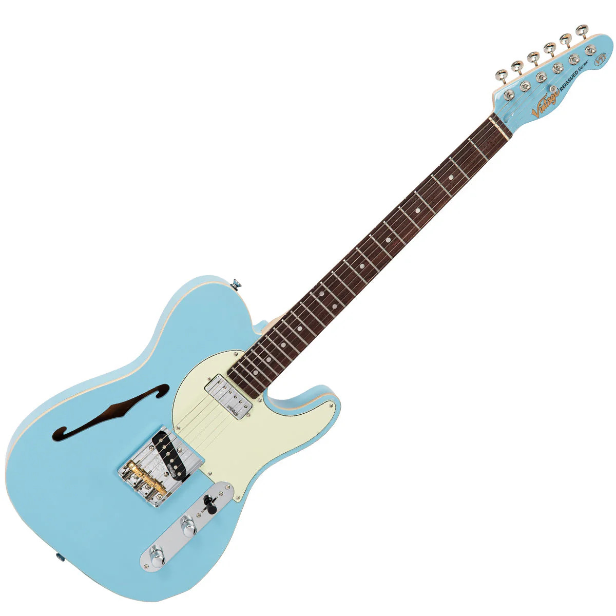 Vintage V72 ReIssued Electric Guitar - Laguna Blue (V72LB) | Musician Madness