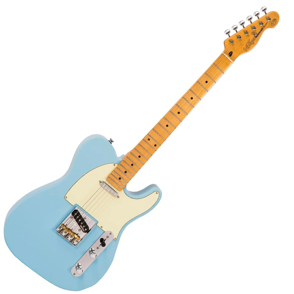 Vintage V75 ReIssued Electric Guitar - Laguna Blue (V75LB) | Musician Madness
