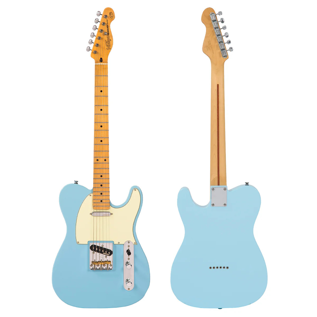 Vintage V75 ReIssued Electric Guitar - Laguna Blue (V75LB) | Musician Madness