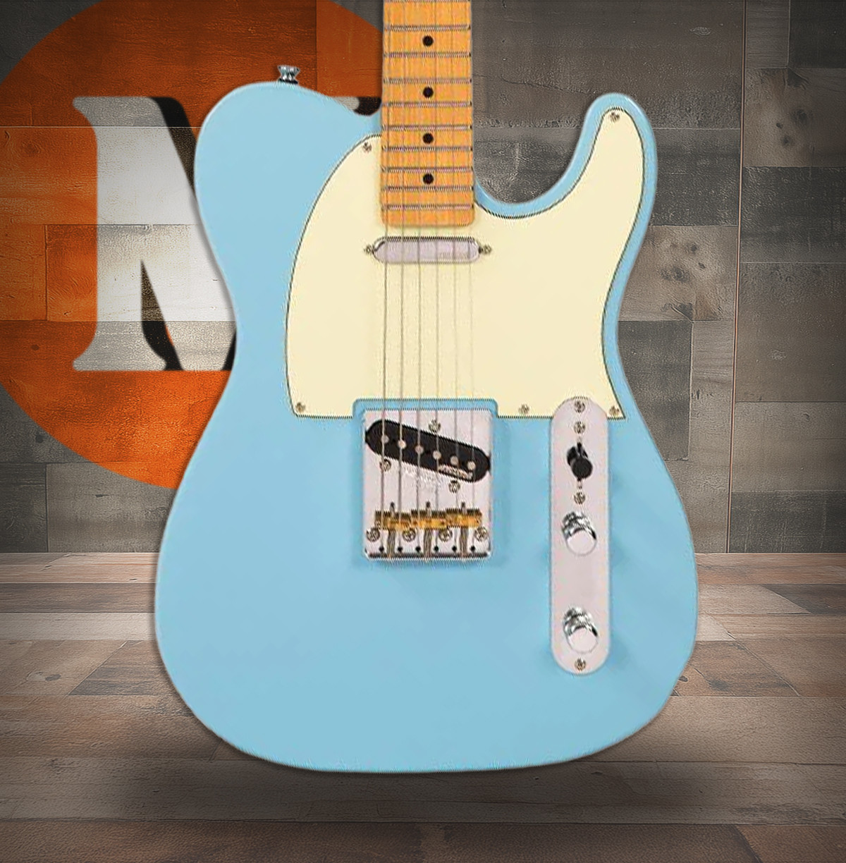 Vintage V75 ReIssued Electric Guitar - Laguna Blue (V75LB) | Musician Madness