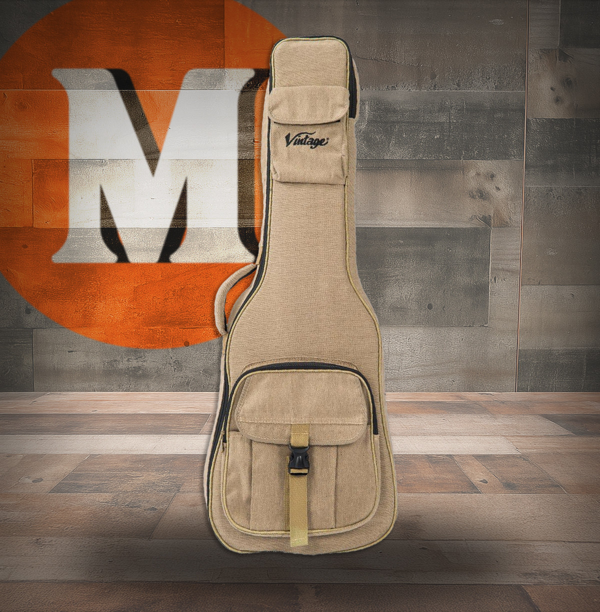 Vintage VCEG1 Distressed Look Electric Gig Bag Sand (VCEG1)