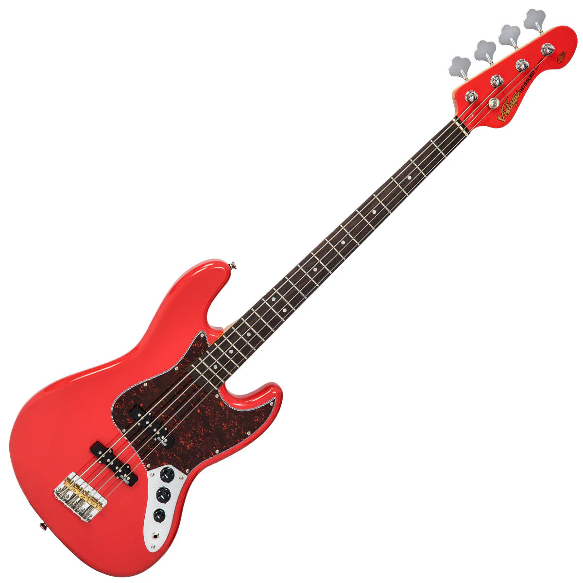 Vintage VJ74 ReIssued Bass - Firenza Red | Musician Madness