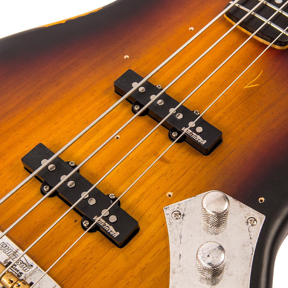 Vintage VJ74 ICON Bass - Distressed Sunset Sunburst | Musician Madness