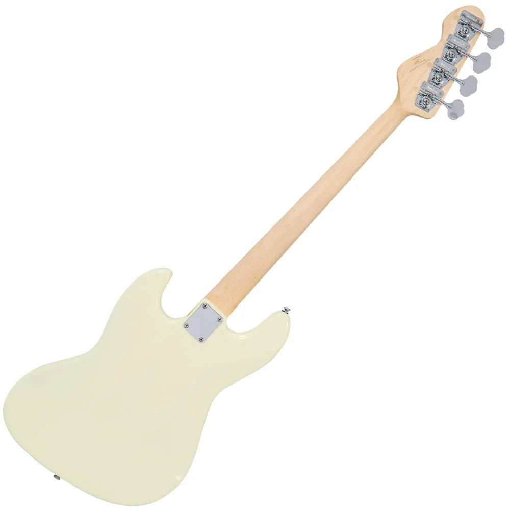 Vintage VJ74 ReIssued Maple Fingerboard Bass Guitar - Vintage White (VJ74MVW) | Musician Madness