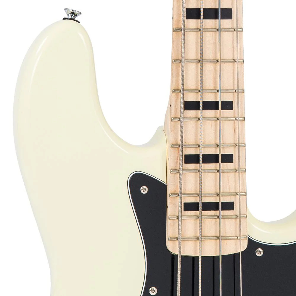 Vintage VJ74 ReIssued Maple Fingerboard Bass Guitar - Vintage White (VJ74MVW) | Musician Madness