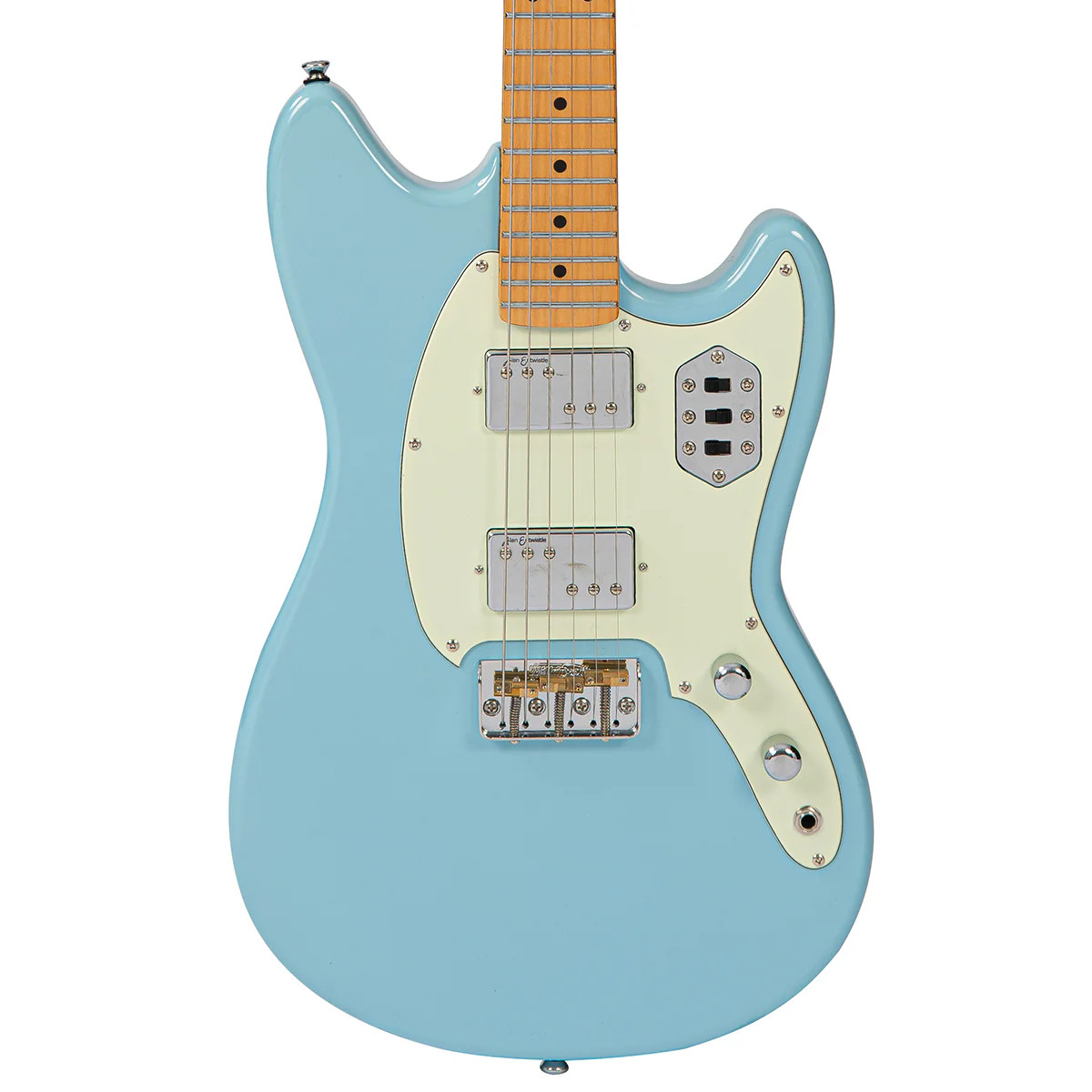 Vintage REVO Series 'Colt HH Twin' Hardtail Electric Guitar - Laguna Blue | Musician Madness