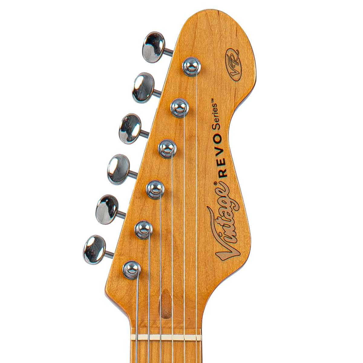 Vintage REVO Series 'Colt HH Twin' Hardtail Electric Guitar - Laguna Blue