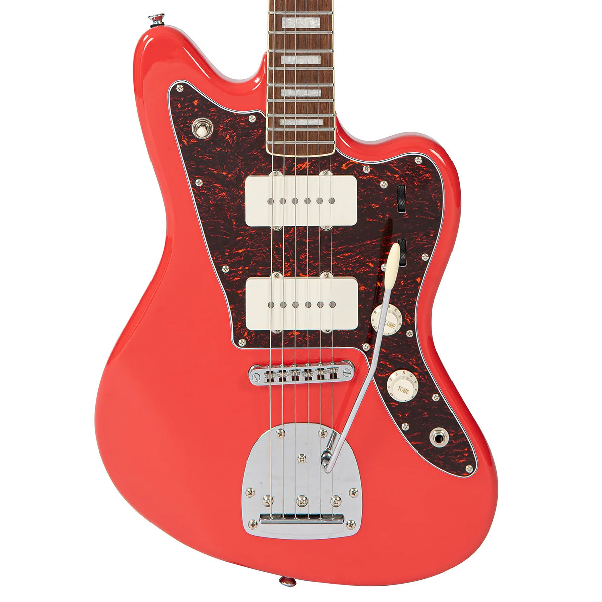 Vintage REVO Series 'Surfmaster 90' Guitar - Firenza Red - (VRS659FR)