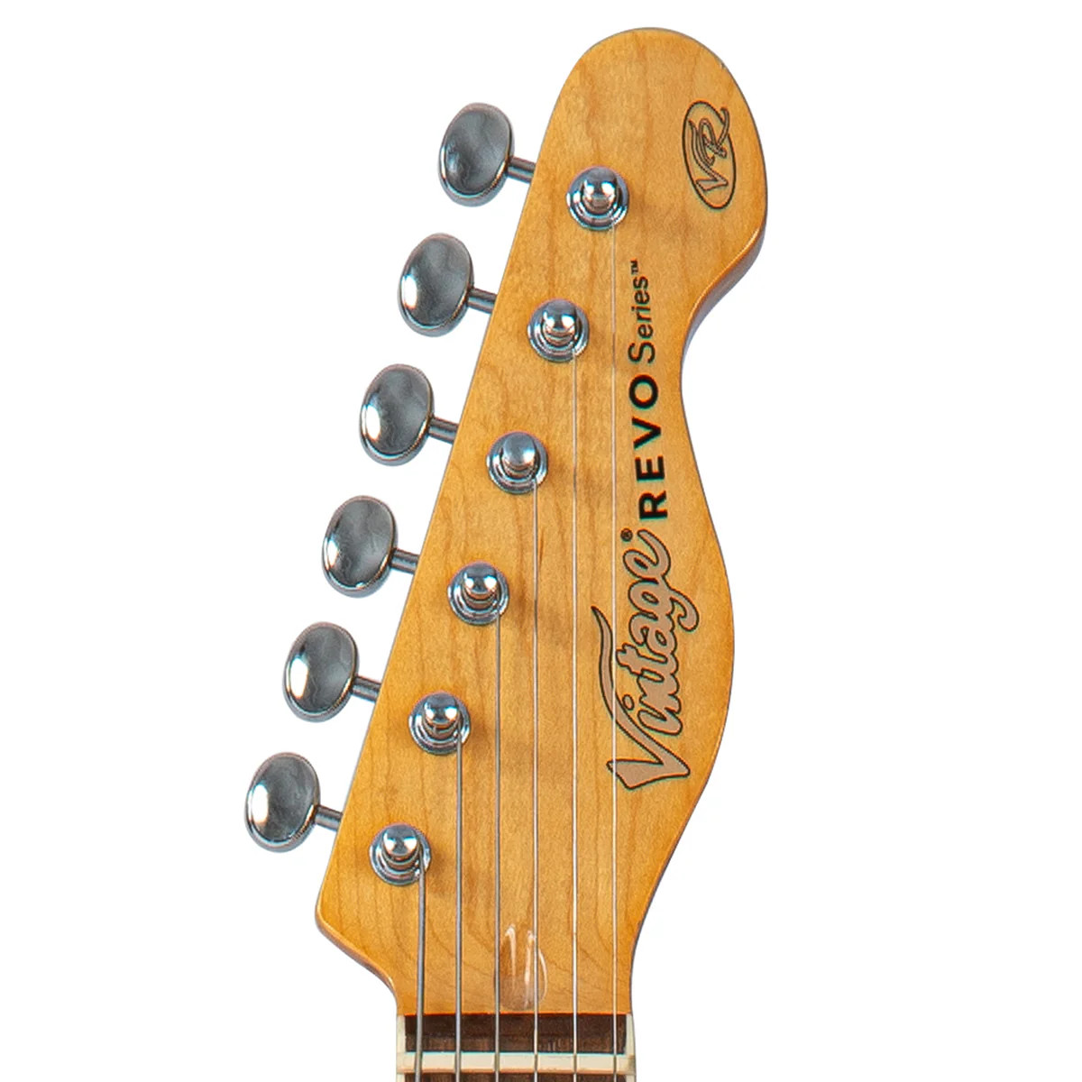 Vintage REVO Series 'Vision' Electric Guitar - Trans Orange (VRV800TO) | Musician Madness