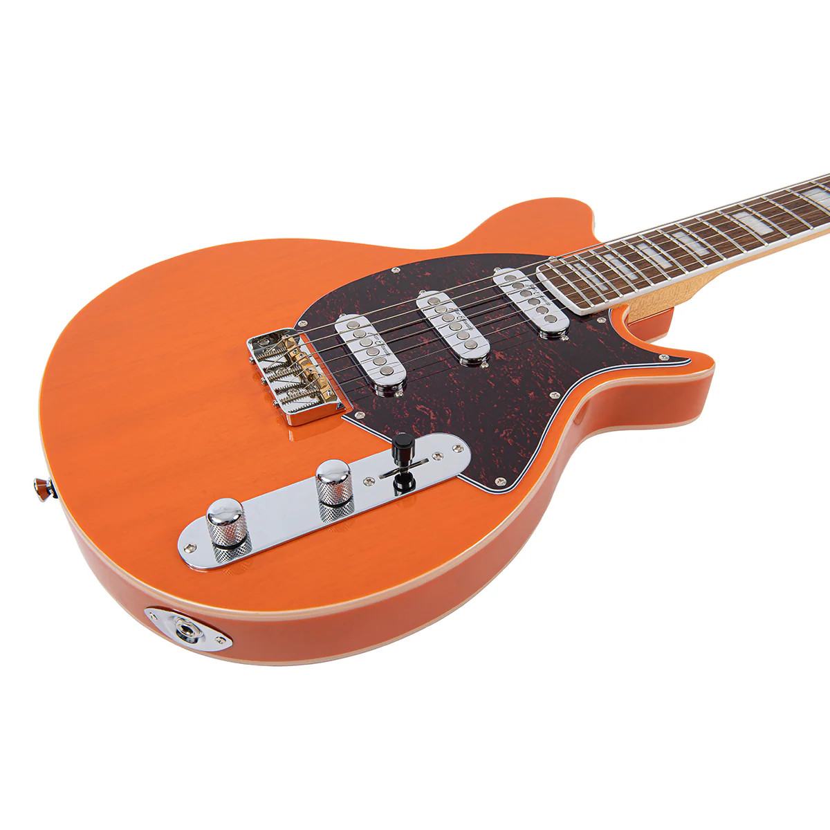 Vintage REVO Series 'Vision' Electric Guitar - Trans Orange (VRV800TO)