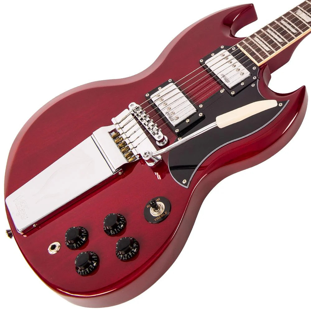 Vintage VS6V ReIssued with vintage style Vibrato - Cherry Red (VS6VCR)