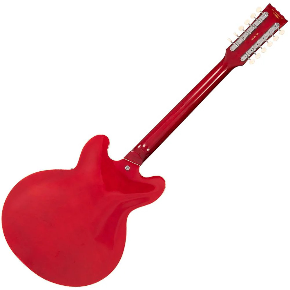 Vintage VSA500 ReIssued 12 String Semi Acoustic Guitar ~ Cherry Red (VSA500CR-12) | Musician Madness