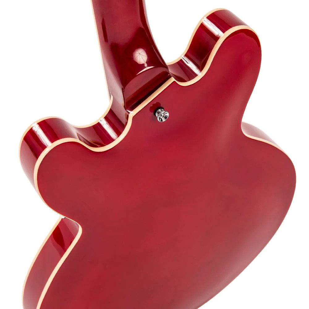 Vintage VSA500 ReIssued 12 String Semi Acoustic Guitar ~ Cherry Red (VSA500CR-12) | Musician Madness