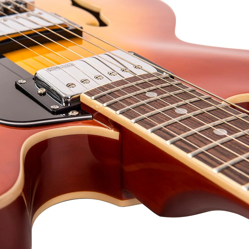 Vintage VSA500 ReIssued Semi Acoustic Guitar - Honeyburst (VSA500HB) | Musician Madness