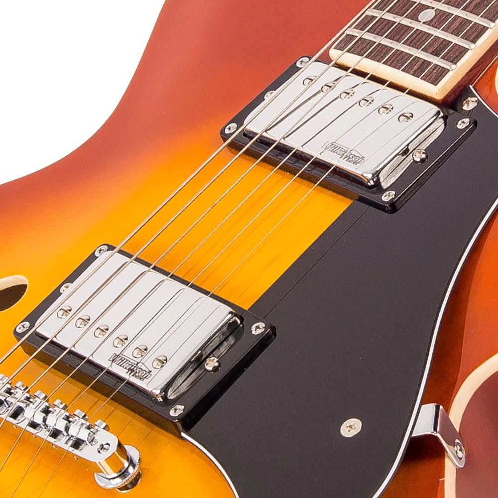 Vintage VSA500 ReIssued Semi Acoustic Guitar - Honeyburst (VSA500HB)