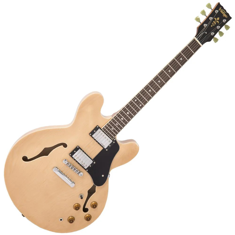 Vintage VSA500 ReIssued Semi Acoustic Guitar - Natural Maple (VSA500MP)|Musician Madness
