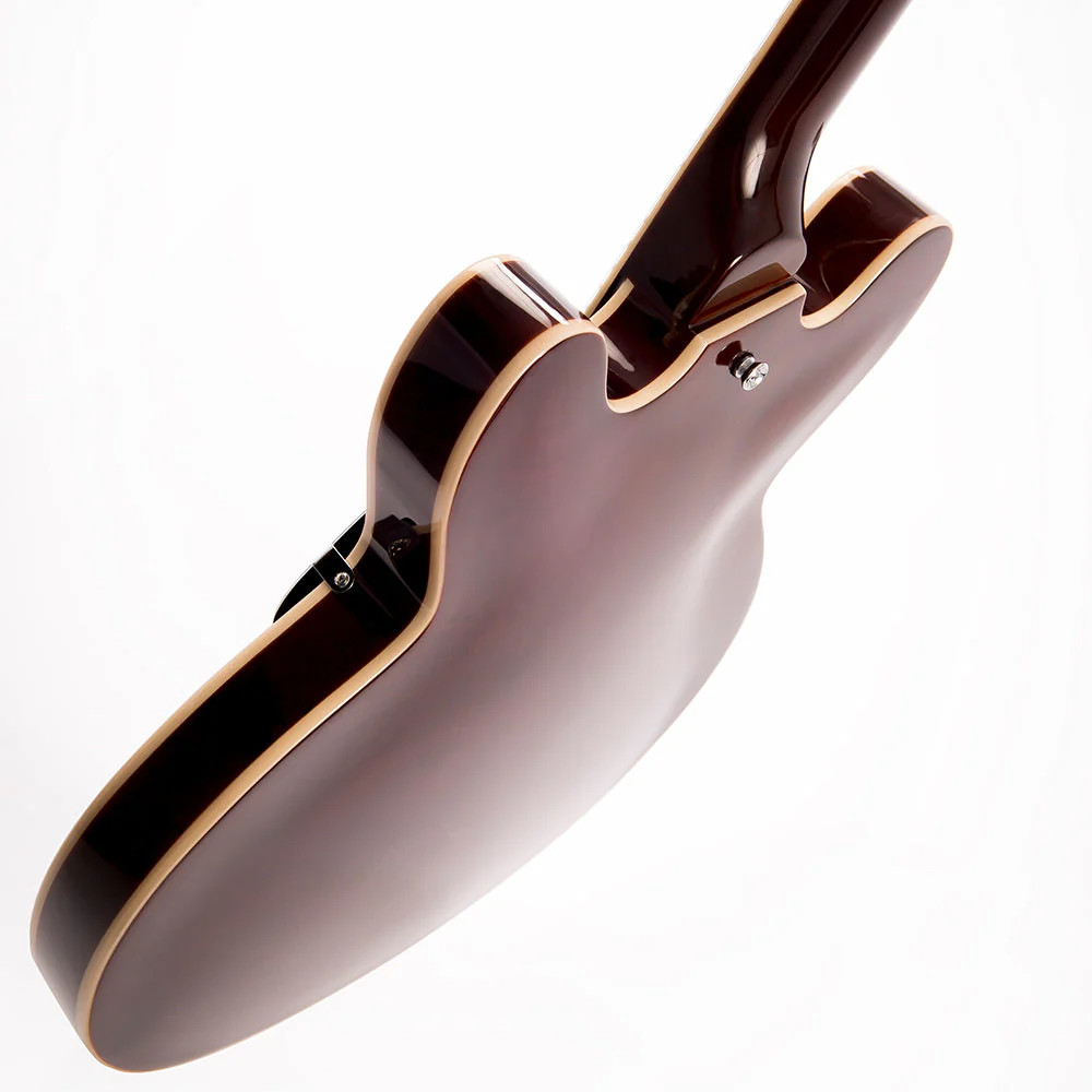 Vintage VSA500 Re-Issued Semi Acoustic Guitar - Natural Walnut (VSA500W) | Musician Madness