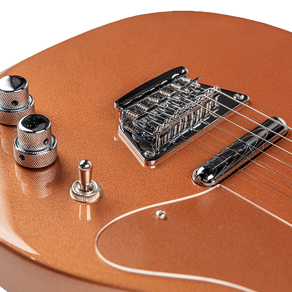 Silvertone Single Cut Bolt-on Lipstic Pickups - Copper Metallic (1303CM2)
