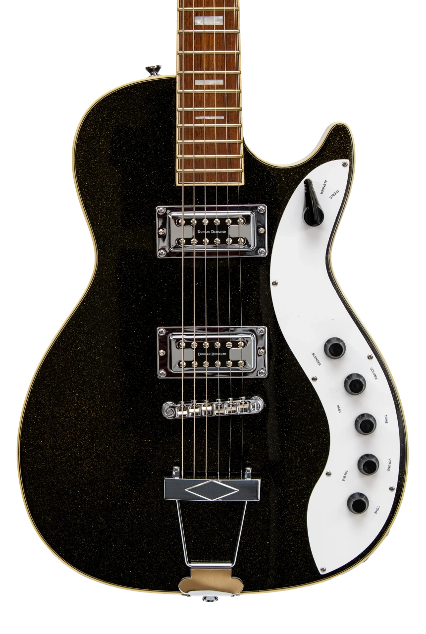Silvertone Single Cut Bolt-on Duncan Pickups - Black Gold Flake (1423BGF)
