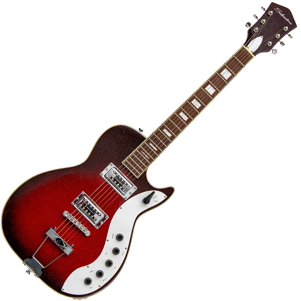 Silvertone Single Cut Bolt-on Duncan Pickups - Red Slvr Flake
