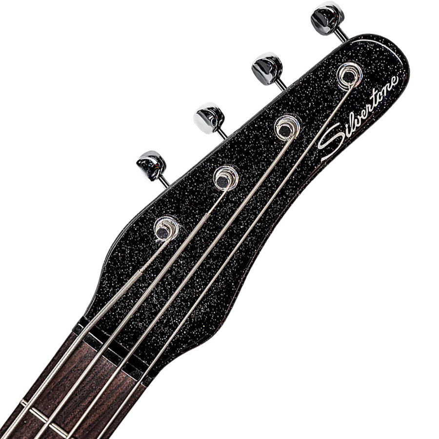 Silvertone Short Scale Bass Lipstick Pickups  24 Fret - Black Silver Flake (1444BSF) | Musician Madness