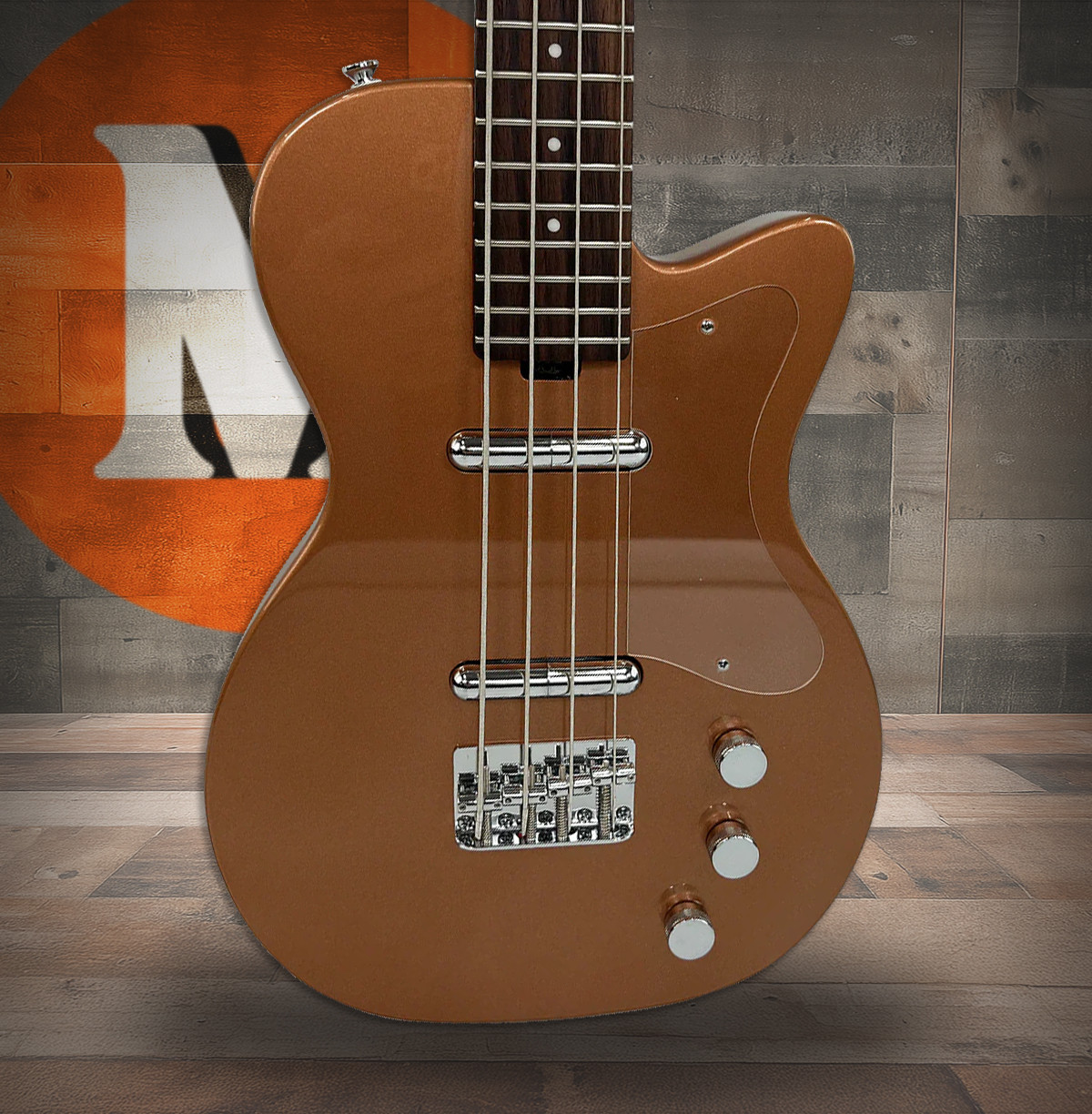 Silvertone Short Scale, lipstick pickups, 24 Fret - Copper