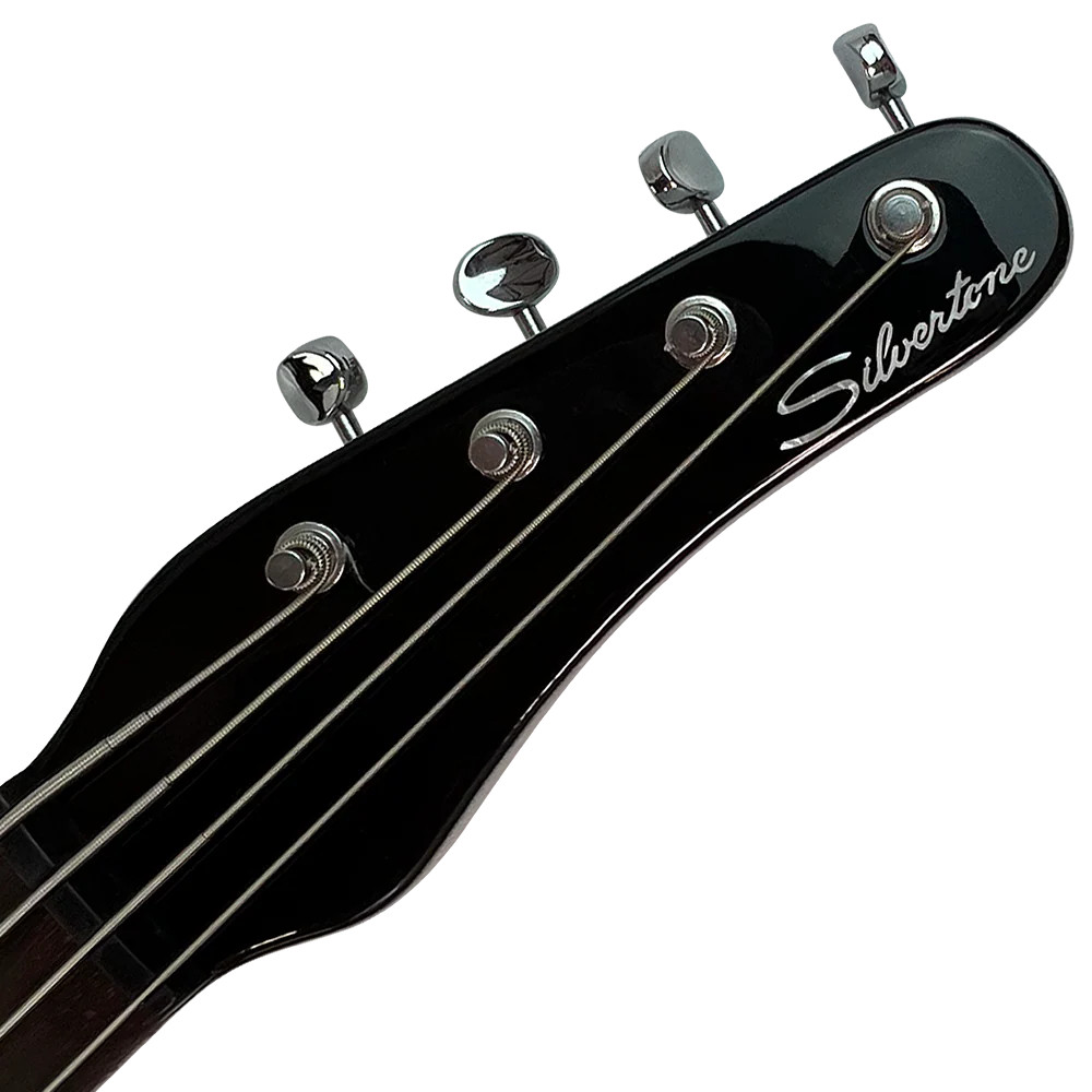 Silvertone Short Scale Bass Lipstick Pickups 24 Fret - Silverburst (1444SVB) | Musician Madness