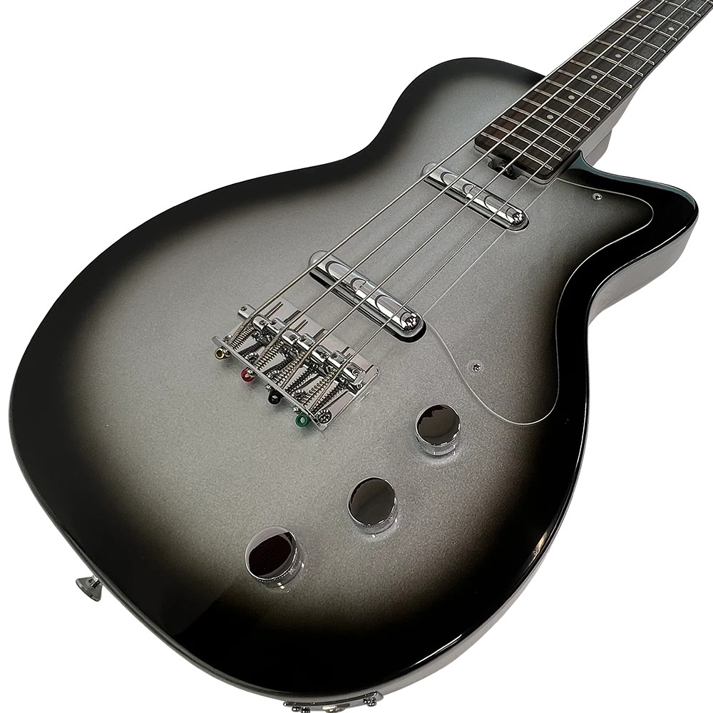 Silvertone Short Scale Bass Lipstick Pickups 24 Fret - Silverburst (1444SVB) | Musician Madness