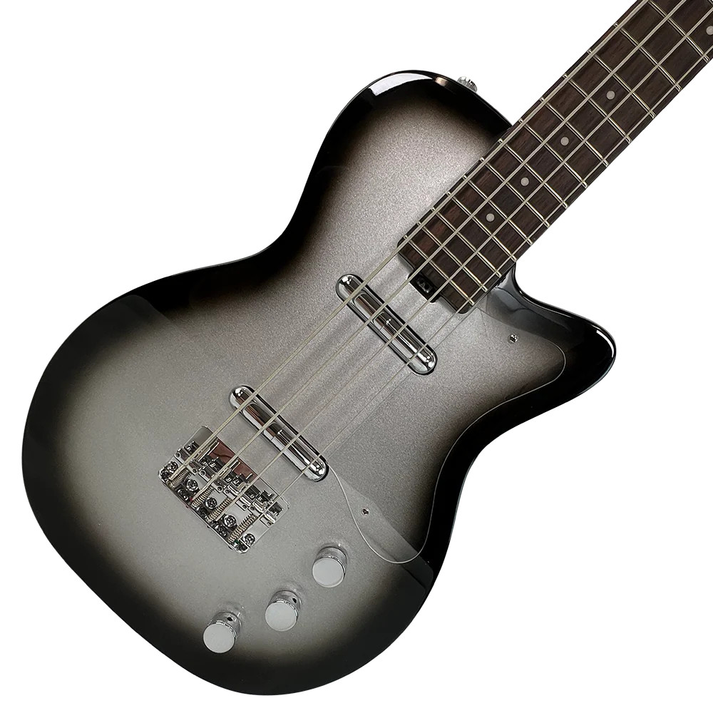 Silvertone Short Scale Bass Lipstick Pickups 24 Fret - Silverburst (1444SVB) | Musician Madness