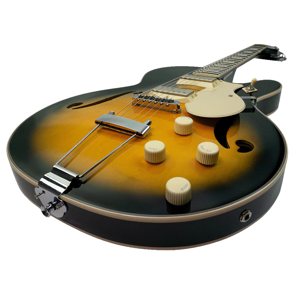 Silvertone Semi-Hollow w/ Trapeze 2 mini-hum PU's - Tobacco Burst (1446TTSB)