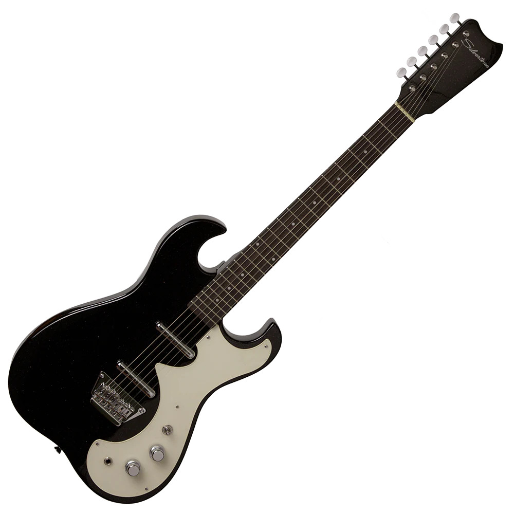 Silvertone Double Cut Bolt-on Lipstick Pickups - Black Silver Flake (1449BSF)