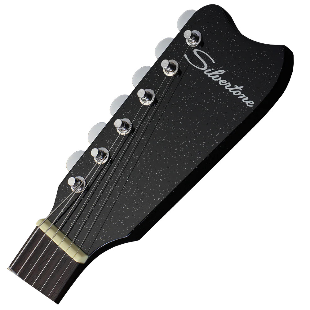 Silvertone Double Cut Bolt-on Lipstick Pickups - Black Silver Flake (1449BSF)