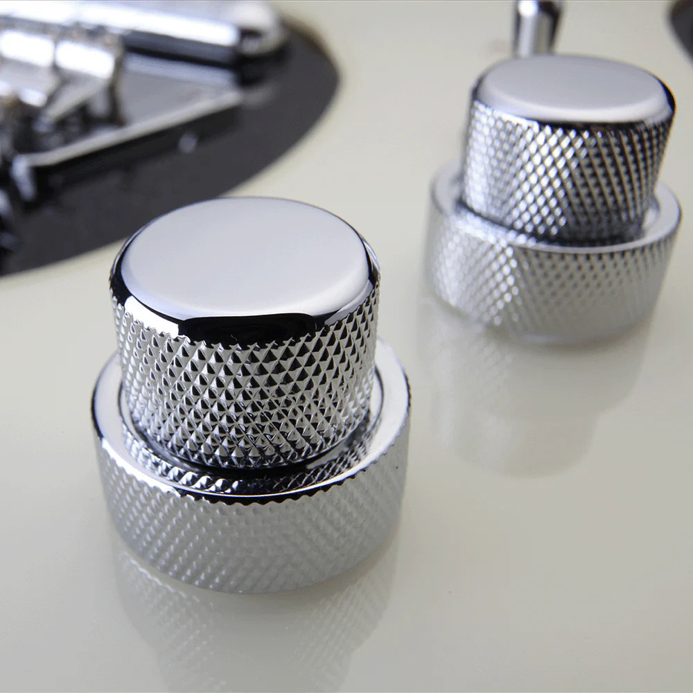 Silvertone Double Cut Bolt-on Lipstick Pickups - Black Silver Flake (1449BSF)