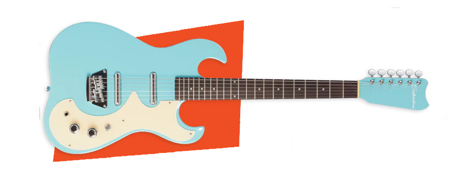 Silvertone Double Cut Bolt-on Lipstick Pickups - Light Blue (1449DBL)