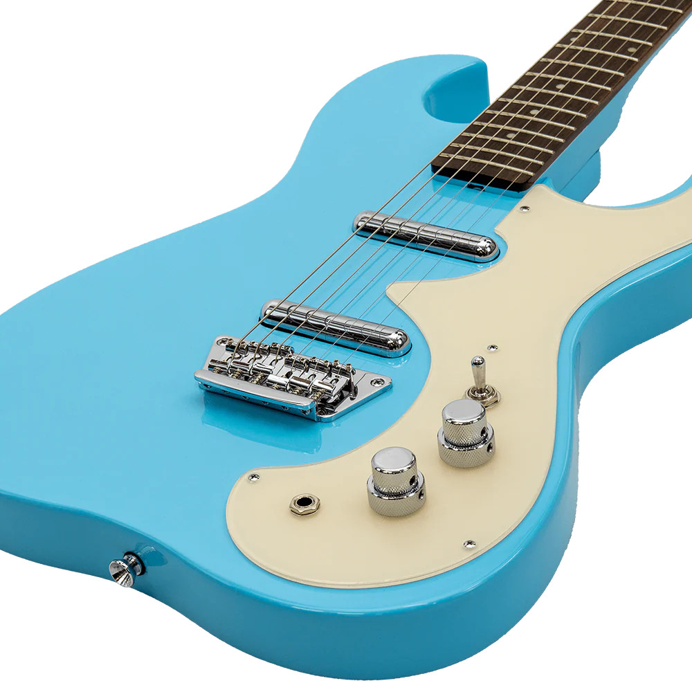Silvertone Double Cut Bolt-on Lipstick Pickups - Light Blue (1449DBL) | Musician Madness