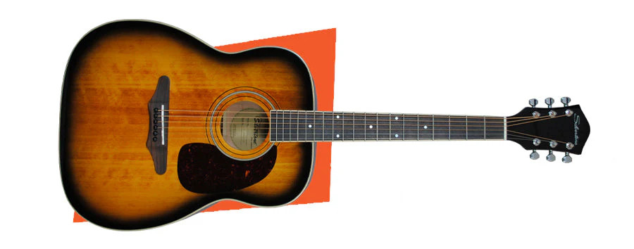 Silvertone Jumbo Acoustic Electric w/Fishman Clearwave 60 - Vintage Sunburst (633EAVS) | Musician Madness