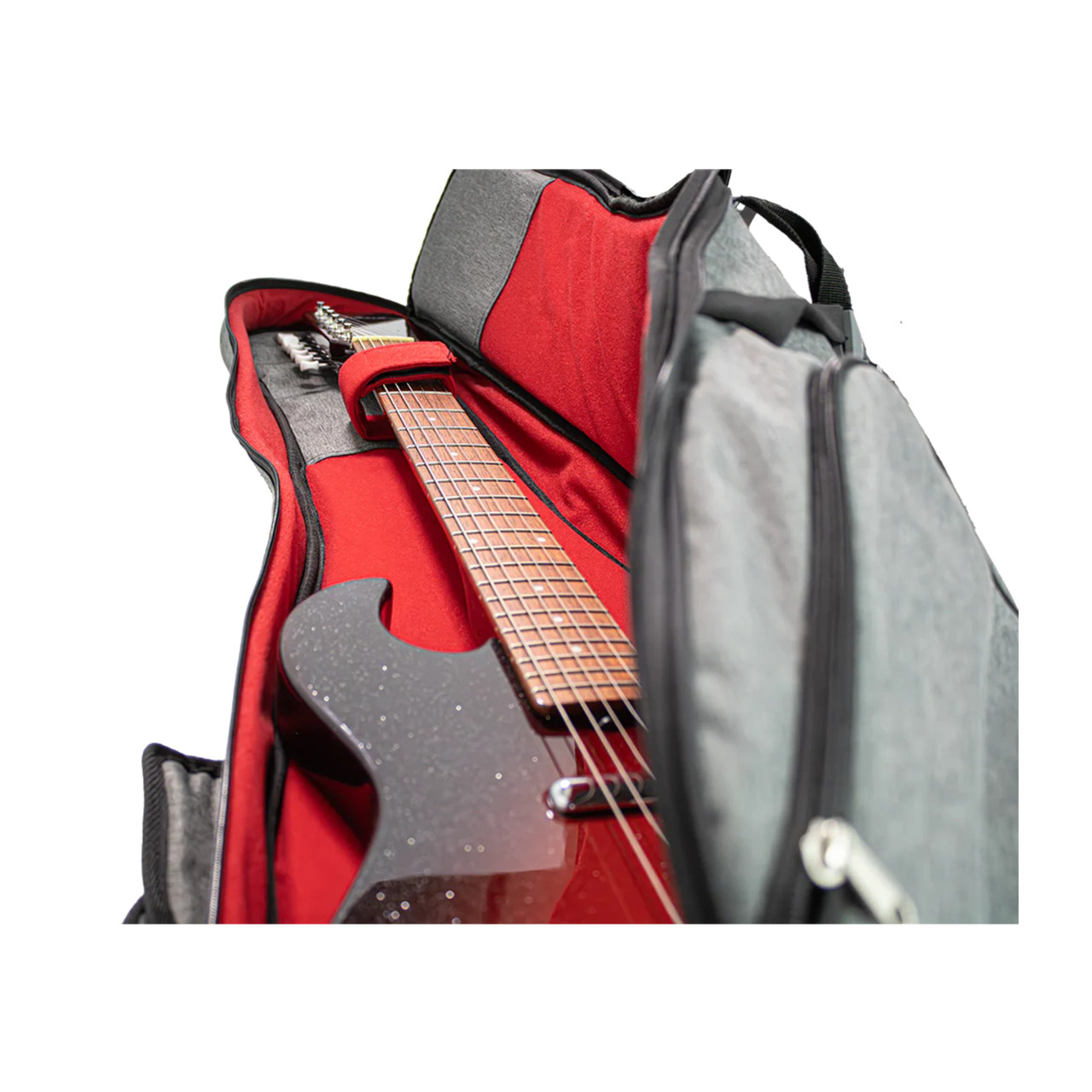Silvertone Electric Guitar Gigbag - 20mm / Red Interior (SCEGB2-GR) | Musician Madness
