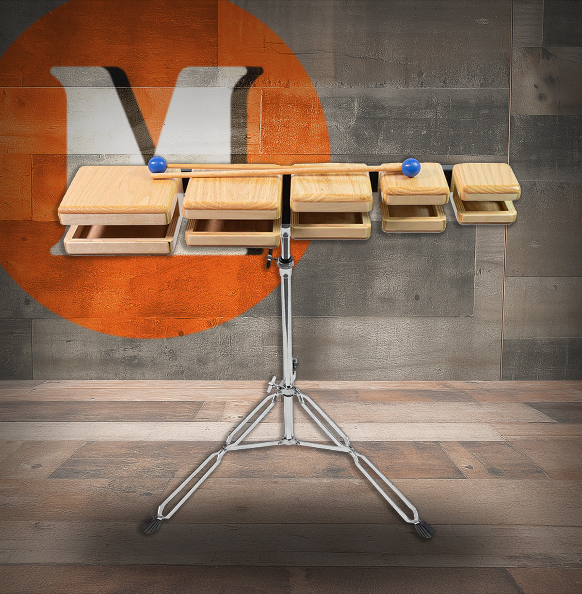 Rhythm Band DLX RBI Wood Temple Blocks (RBDLX603) | Musician Madness