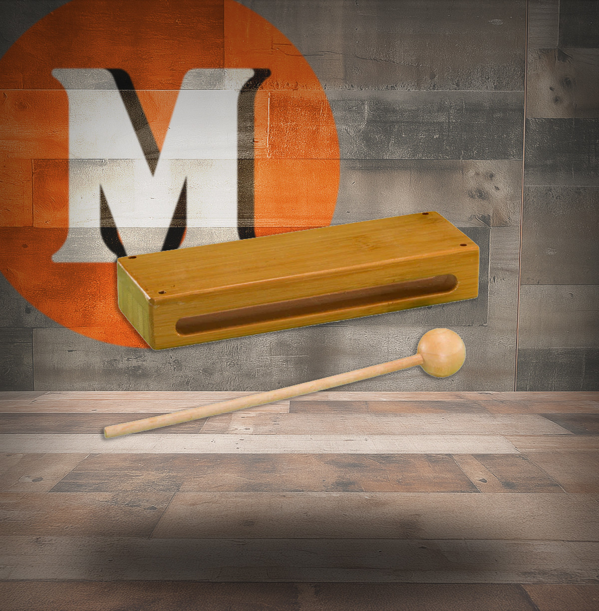 Rhythm Band Bamboo Wood Block w/ Mallet (RBN125) | Musician Madness