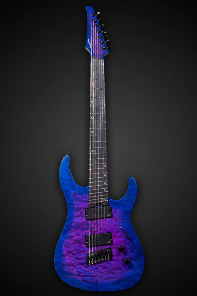 Legator Ninja N7FSS Seven String Electric Guitar - Hyper Nova Blue (N7FSS-HB) | Musician Madness