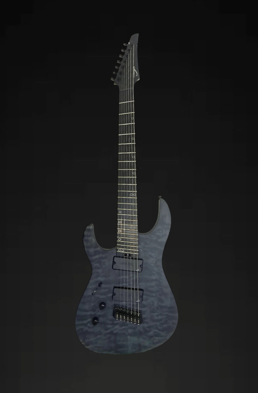 Legator N7FSSL Seven String Electric Guitar Left Hand - Black Flame (N7FSSL-BLK) | Musician Madness