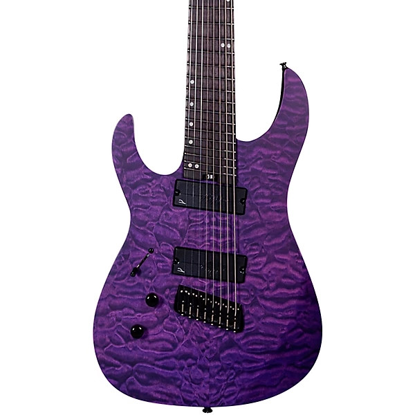 Legator N8FSSL 8 String Electric Guitar Left Hand - Purple Flame (N8FSSL-PR)