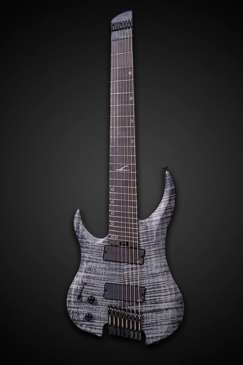 Legator N8FSSL Ghost 8 String Electric Guitar Left Hand - Black Flame (N8FSSL-BLK) | Musician Madness