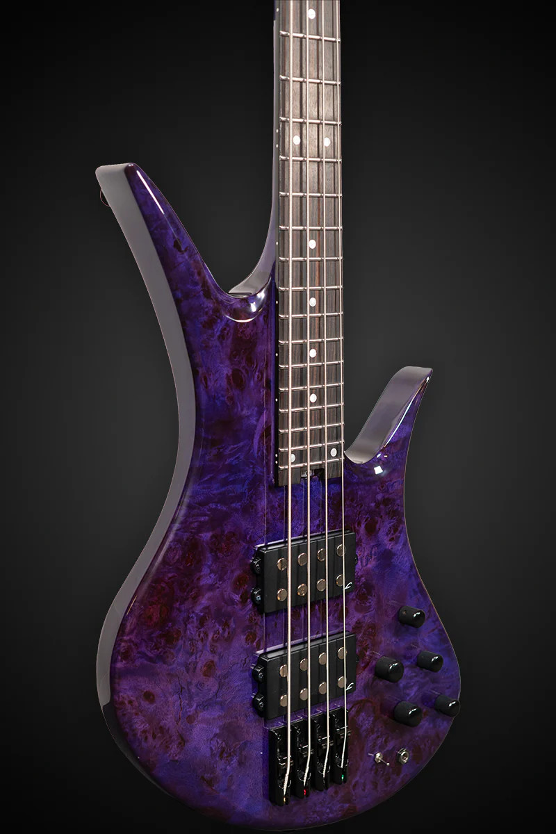 Legator HB4 Bass Guitar -Magenta Burl (HB4-MAG)