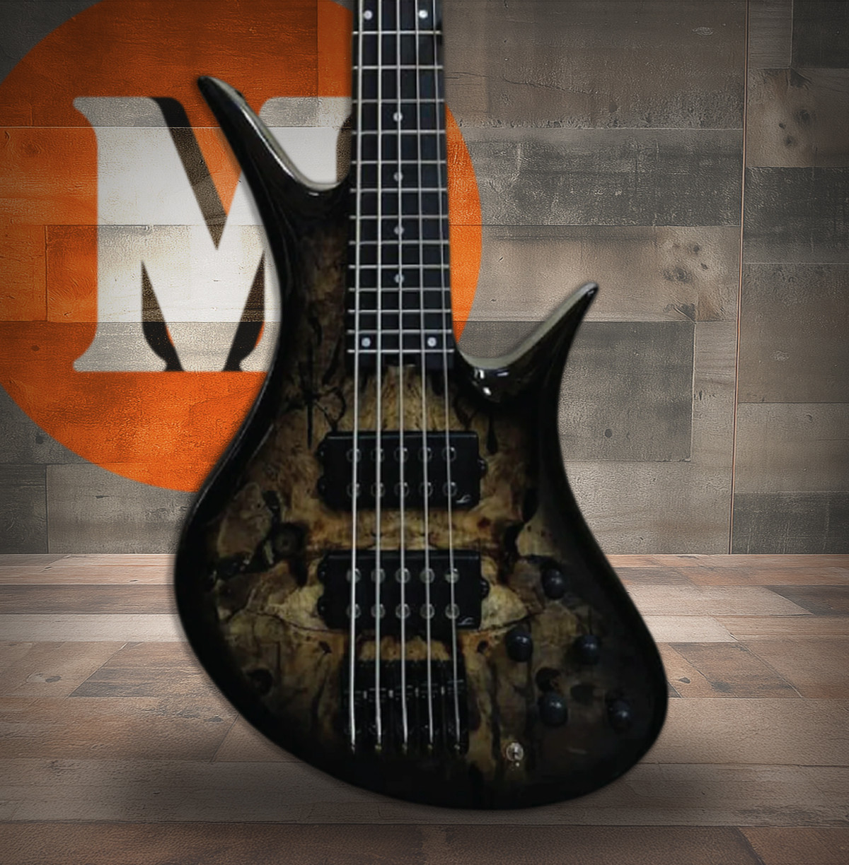 Legator HB5 Bass Guitar - Jupiter Burst Buckeye Burl Maple (HB5-JB)