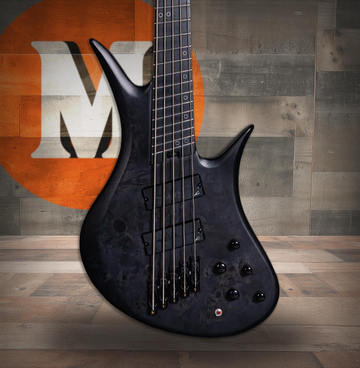Legator HB5F Bass Guitar -Satin Black Burl (HB5F-BLK) | Musician Madness