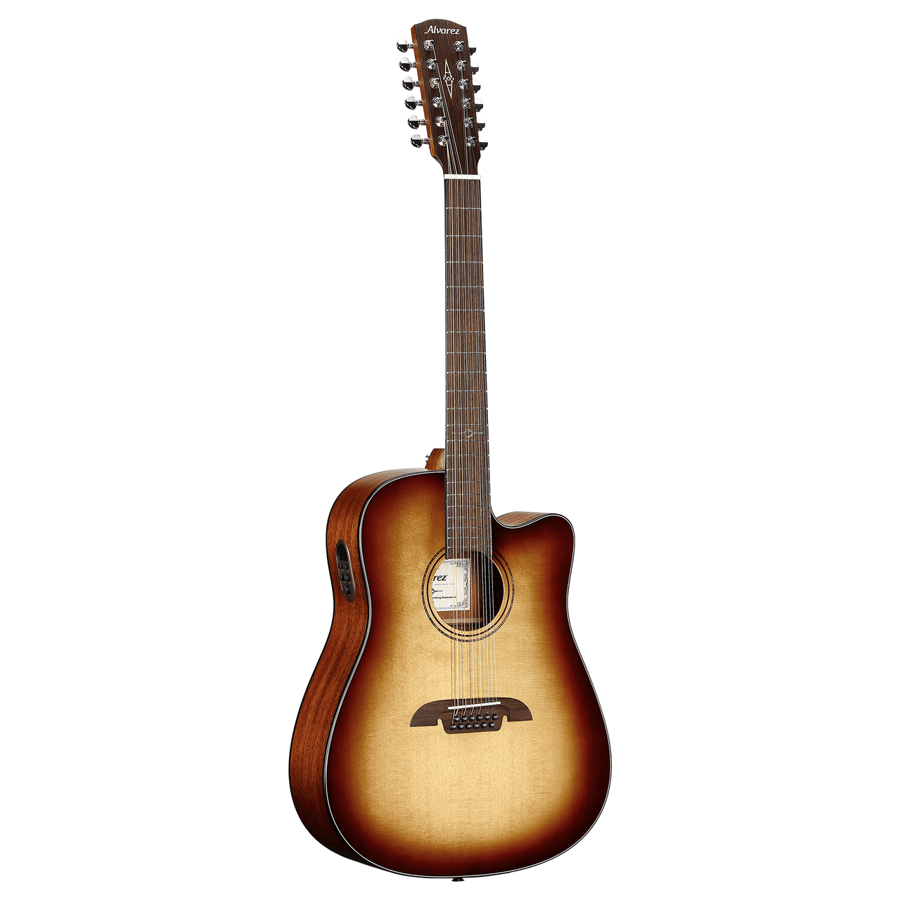 Alvarez Artist Dreadnought Guitar Acoustic Electric Shadowburst 12 String with Cutaway (AD60CE_12-String_Shadowburst)